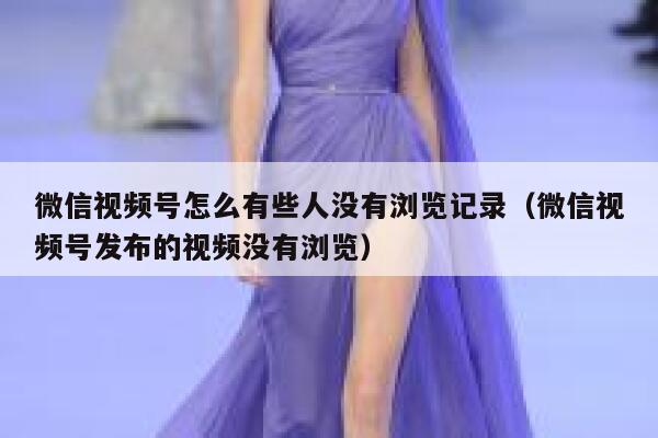 微信视频号怎么有些人没有浏览记录（微信视频号发布的视频没有浏览） 第1张