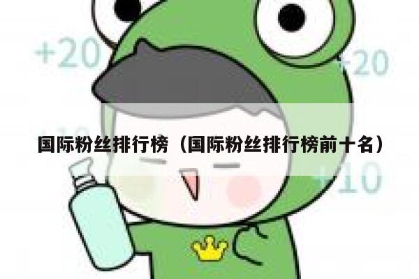 国际粉丝排行榜（国际粉丝排行榜前十名） 第1张