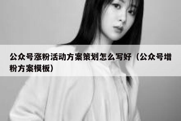公众号涨粉活动方案策划怎么写好(公众号增粉方案模板) 第1张 公众号涨粉活动方案策划怎么写好(公众号增粉方案模板) 第1张