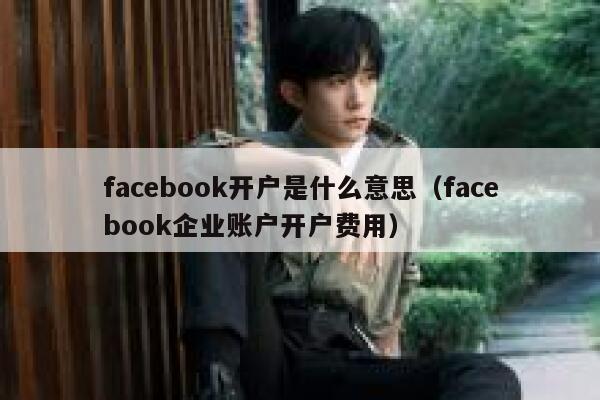 facebook开户是什么意思（facebook企业账户开户费用） 第1张