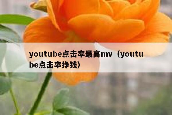youtube点击率最高mv（youtube点击率挣钱） 第1张