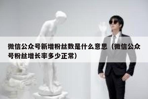 微信公众号新增粉丝数是什么意思（微信公众号粉丝增长率多少正常） 第1张