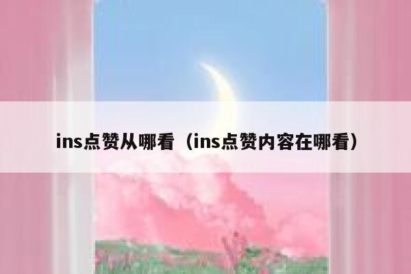 ins点赞从哪看（ins点赞内容在哪看） 第1张