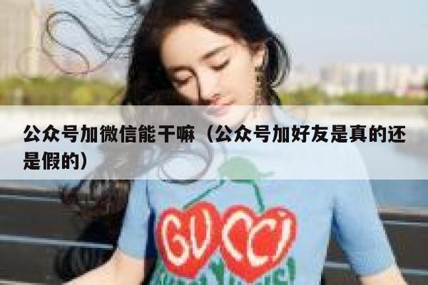公众号加微信能干嘛（公众号加好友是真的还是假的） 第1张