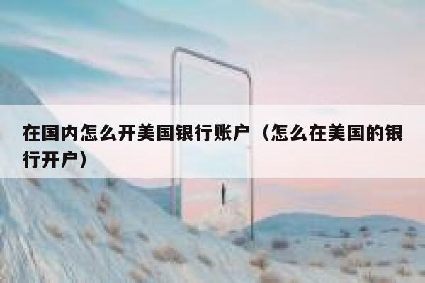 在国内怎么开美国银行账户（怎么在美国的银行开户） 第1张