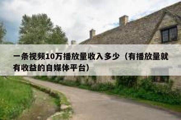 一条视频10万播放量收入多少（有播放量就有收益的自媒体平台） 第1张