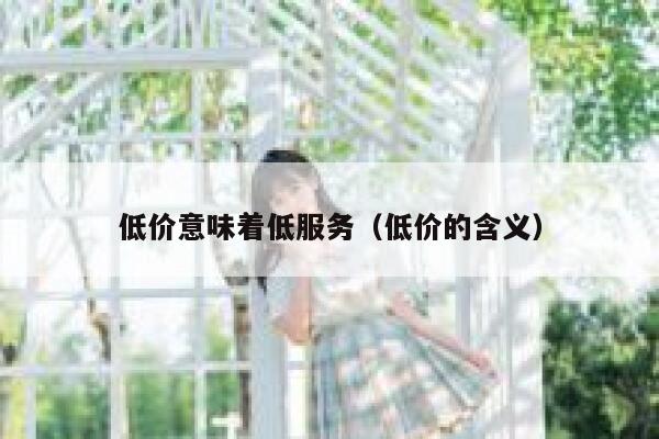 低价意味着低服务(低价的含义) 第1张 低价意味着低服务(低价的含义) 第1张