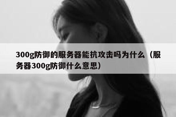 300g防御的服务器能抗攻击吗为什么（服务器300g防御什么意思） 第1张