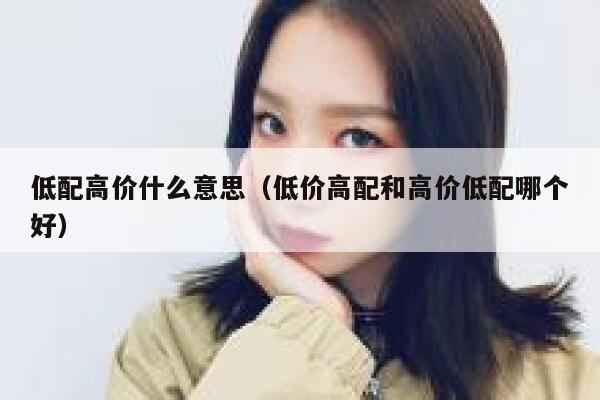 低配高价什么意思（低价高配和高价低配哪个好） 第1张