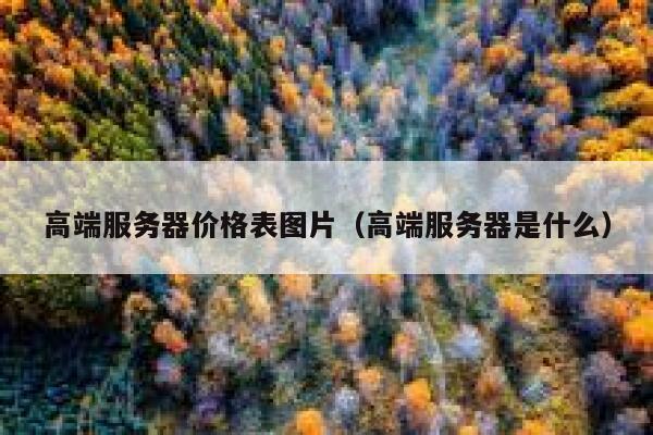 高端服务器价格表图片（高端服务器是什么） 第1张