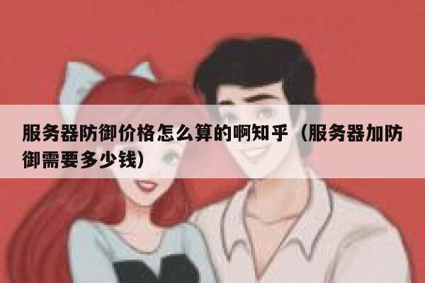 服务器防御价格怎么算的啊知乎（服务器加防御需要多少钱） 第1张