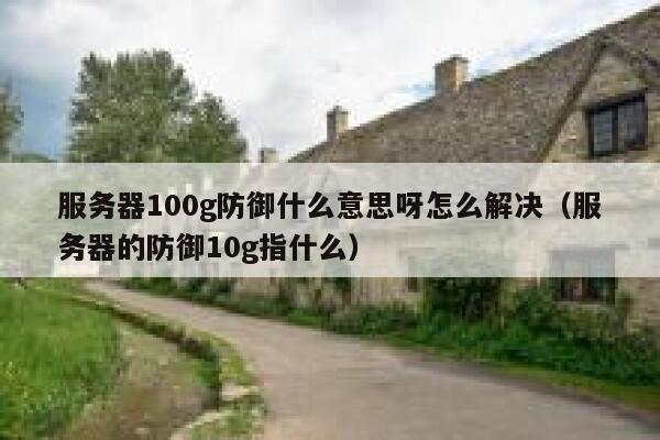 服务器100g防御什么意思呀怎么解决(服务器的防御10g指什么) 第1张 服务器100g防御什么意思呀怎么解决(服务器的防御10g指什么) 第1张
