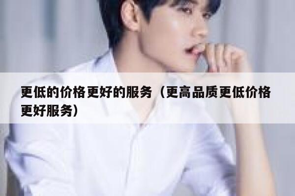 更低的价格更好的服务（更高品质更低价格 更好服务） 第1张