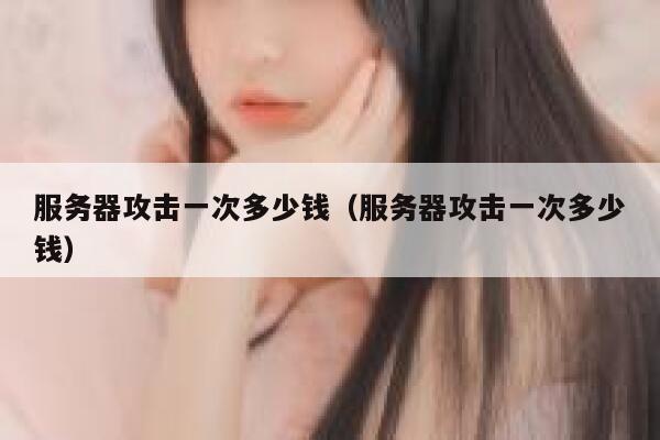 服务器攻击一次多少钱（服务器攻击一次多少钱） 第1张
