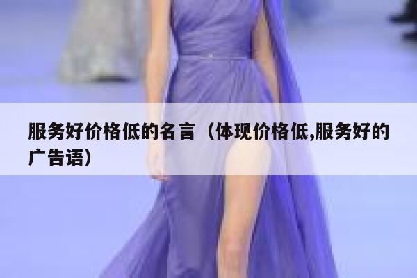 服务好价格低的名言（体现价格低,服务好的广告语） 第1张