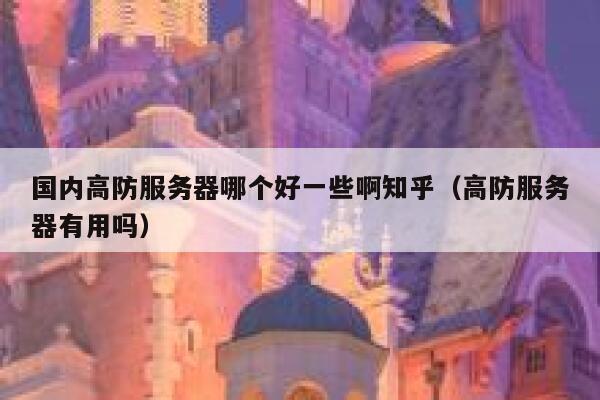 国内高防服务器哪个好一些啊知乎（高防服务器有用吗） 第1张