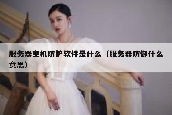 服务器主机防护软件是什么（服务器防御什么意思） 第1张