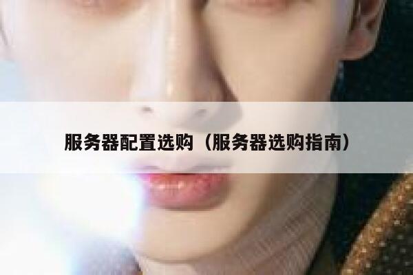 服务器配置选购（服务器选购指南） 第1张