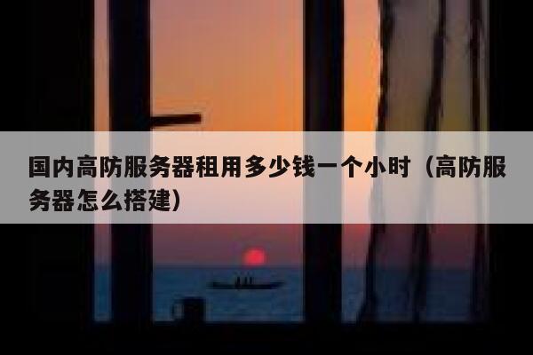 国内高防服务器租用多少钱一个小时（高防服务器怎么搭建） 第1张