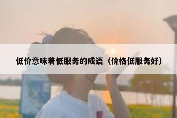 低价意味着低服务的成语（价格低服务好） 第1张