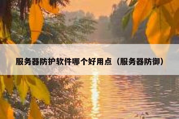 服务器防护软件哪个好用点（服务器防御） 第1张