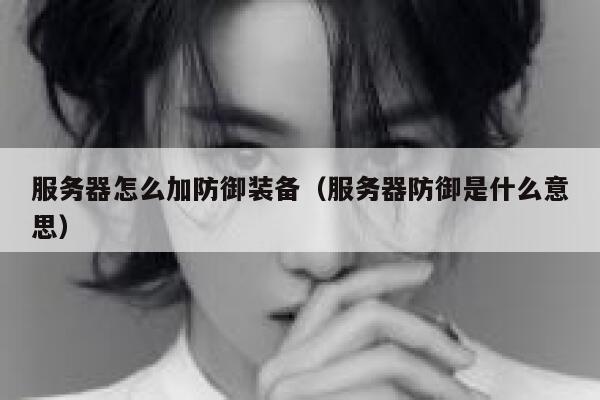 服务器怎么加防御装备（服务器防御是什么意思） 第1张
