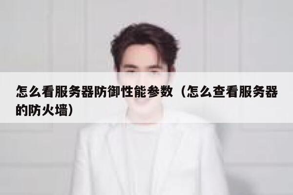 怎么看服务器防御性能参数(怎么查看服务器的防火墙) 第1张 怎么看服务器防御性能参数(怎么查看服务器的防火墙) 第1张