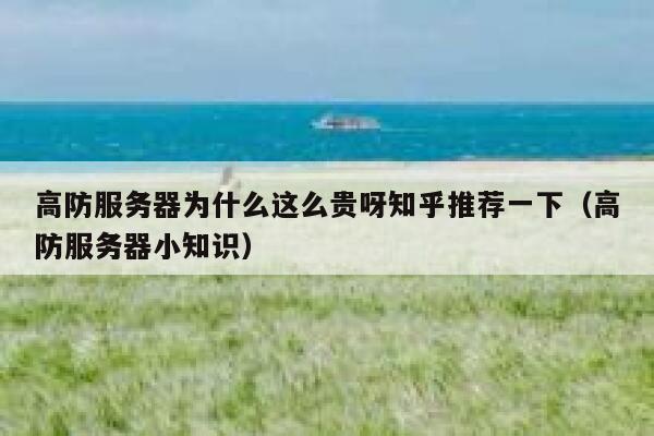 高防服务器为什么这么贵呀知乎推荐一下（高防服务器小知识） 第1张