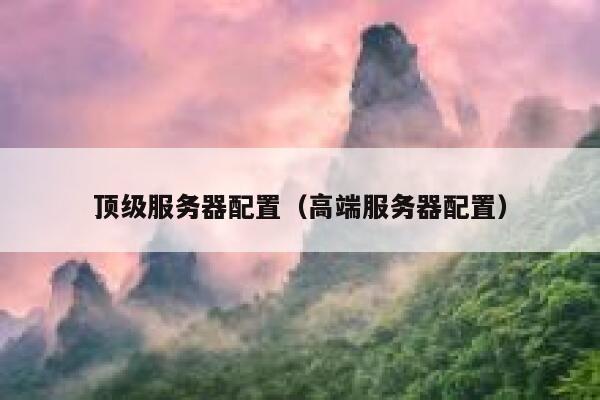 顶级服务器配置（高端服务器配置） 第1张