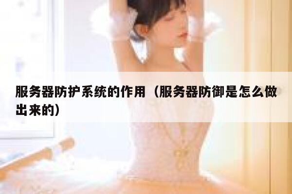 服务器防护系统的作用（服务器防御是怎么做出来的） 第1张