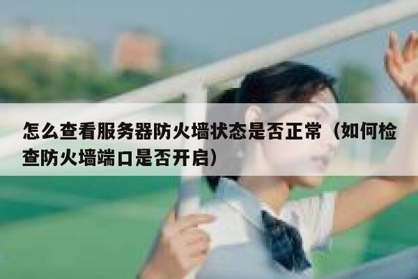 怎么查看服务器防火墙状态是否正常（如何检查防火墙端口是否开启） 第1张