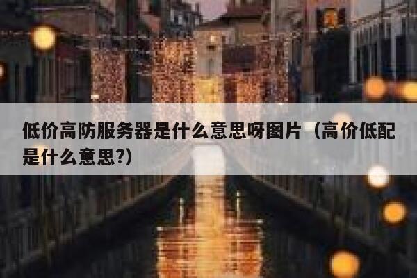 低价高防服务器是什么意思呀图片（高价低配是什么意思?） 第1张