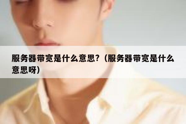 服务器带宽是什么意思?（服务器带宽是什么意思呀） 第1张