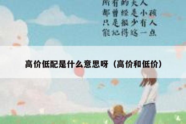 高价低配是什么意思呀(高价和低价) 第1张 高价低配是什么意思呀(高价和低价) 第1张