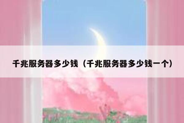 千兆服务器多少钱（千兆服务器多少钱一个） 第1张