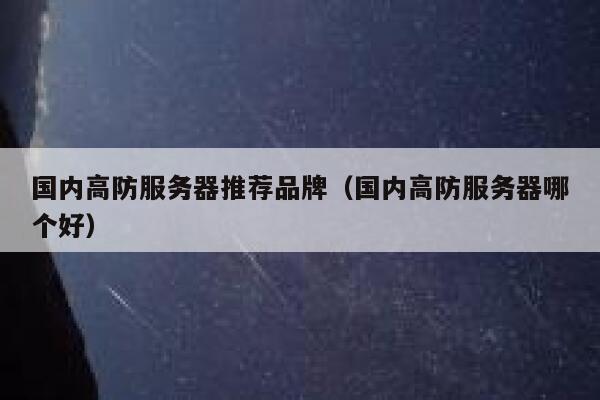 国内高防服务器推荐品牌(国内高防服务器哪个好) 第1张 国内高防服务器推荐品牌(国内高防服务器哪个好) 第1张
