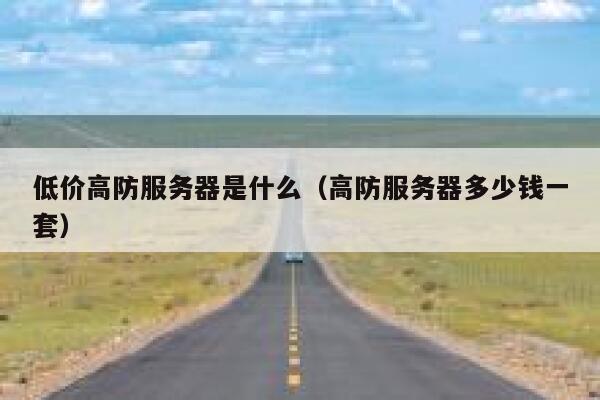 低价高防服务器是什么（高防服务器多少钱一套） 第1张
