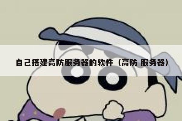自己搭建高防服务器的软件（高防 服务器） 第1张