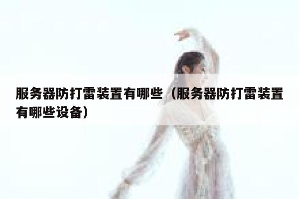 服务器防打雷装置有哪些（服务器防打雷装置有哪些设备） 第1张