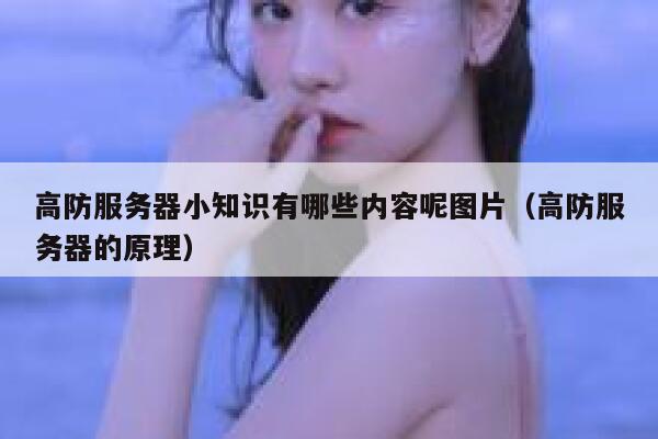 高防服务器小知识有哪些内容呢图片（高防服务器的原理） 第1张