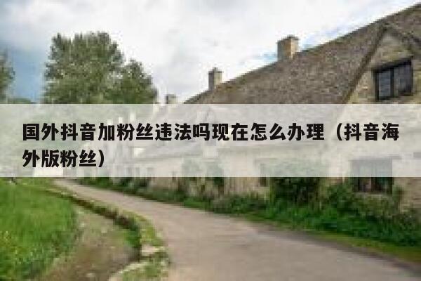 国外抖音加粉丝违法吗现在怎么办理（抖音海外版粉丝） 第1张