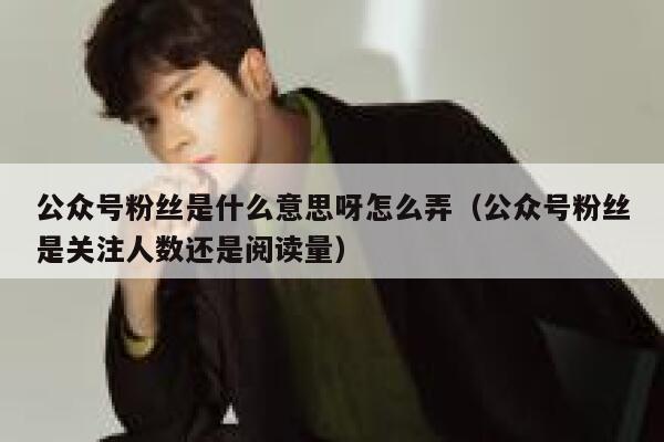 公众号粉丝是什么意思呀怎么弄（公众号粉丝是关注人数还是阅读量） 第1张