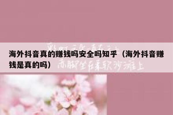 海外抖音真的赚钱吗安全吗知乎(海外抖音赚钱是真的吗) 第1张 海外抖音真的赚钱吗安全吗知乎(海外抖音赚钱是真的吗) 第1张