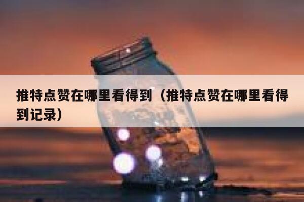 推特点赞在哪里看得到（推特点赞在哪里看得到记录） 第1张