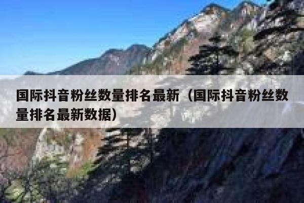 国际抖音粉丝数量排名最新(国际抖音粉丝数量排名最新数据) 第1张 国际抖音粉丝数量排名最新(国际抖音粉丝数量排名最新数据) 第1张