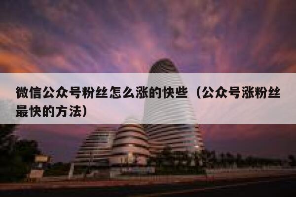 微信公众号粉丝怎么涨的快些(公众号涨粉丝最快的方法) 第1张 微信公众号粉丝怎么涨的快些(公众号涨粉丝最快的方法) 第1张