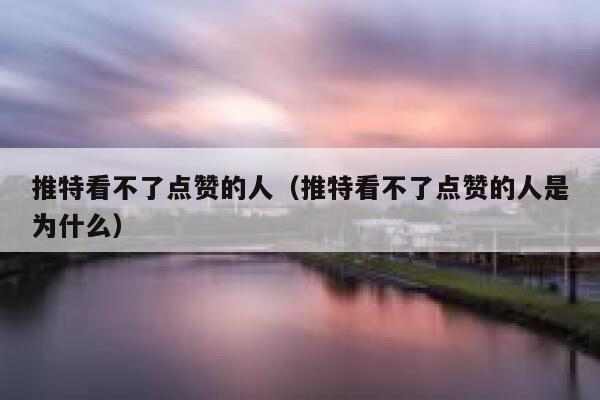 推特看不了点赞的人(推特看不了点赞的人是为什么) 第1张 推特看不了点赞的人(推特看不了点赞的人是为什么) 第1张
