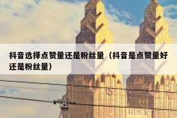 抖音选择点赞量还是粉丝量（抖音是点赞量好还是粉丝量） 第1张