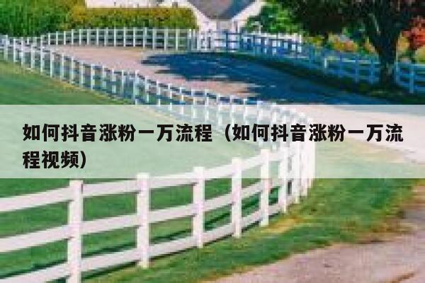 如何抖音涨粉一万流程（如何抖音涨粉一万流程视频） 第1张