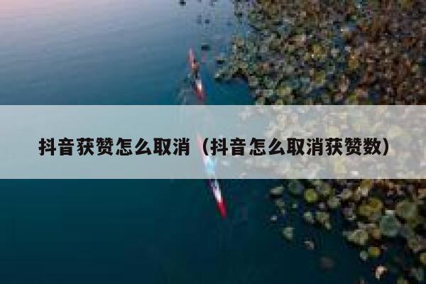 抖音获赞怎么取消（抖音怎么取消获赞数） 第1张